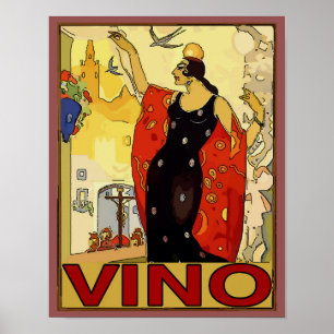 Affiche Vin espagnol, vin