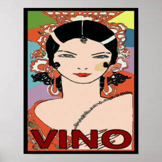 Affiche Vin espagnol, Vino