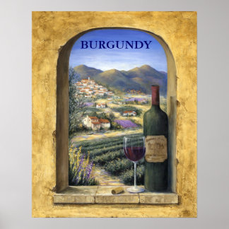 Affiche Vin Et Lavande
