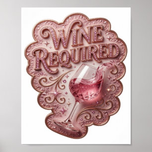 AFFICHE VIN ROSE REQUISTRE