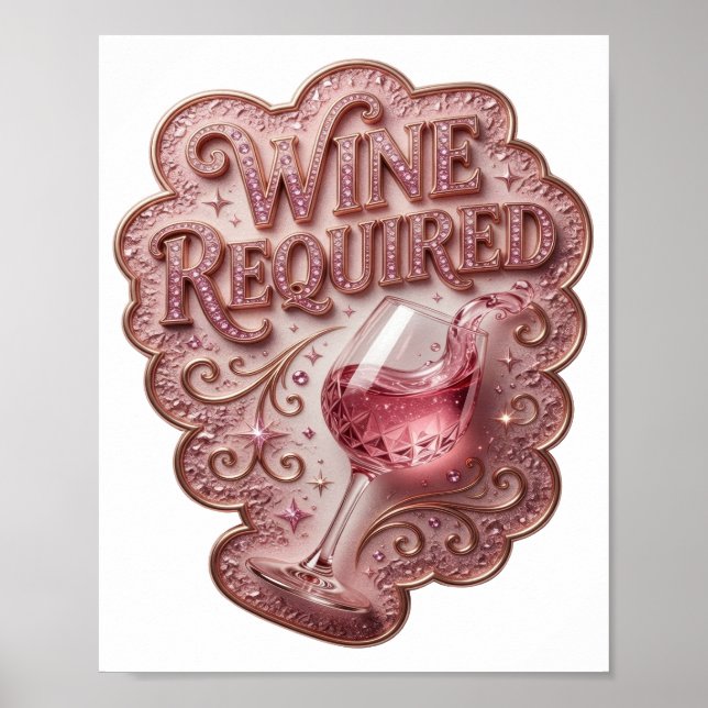 AFFICHE VIN ROSE REQUISTRE (Devant)