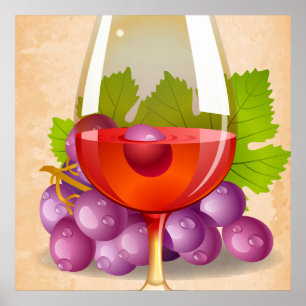 Affiche Vin Rouge