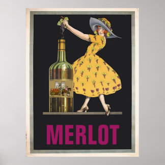 Affiche Vin vintage, modifier le texte