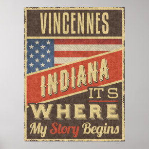 Affiche Vincennes Indiana