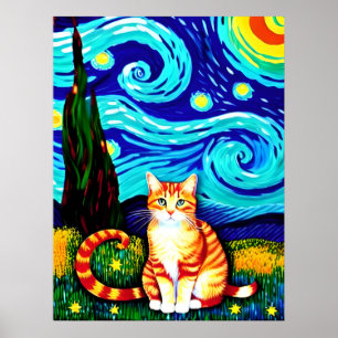 Affiche Vincent Cat Gogh