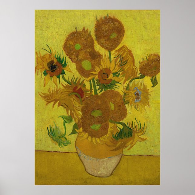 Affiche Vincent Van Gogh 15 Peinture de tournesols (Devant)