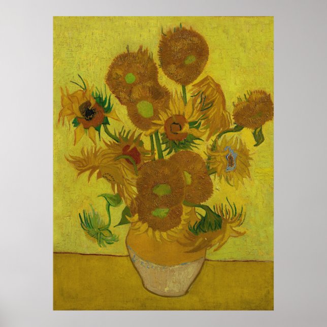 Affiche Vincent Van Gogh 15 Peinture de tournesols (Devant)