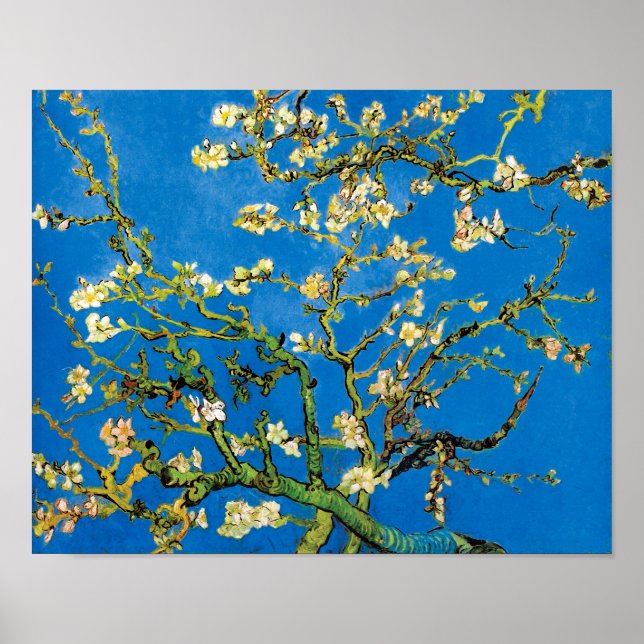 Affiche Vincent Van Gogh - Amandier en Fleurs Beaux-Arts (Devant)