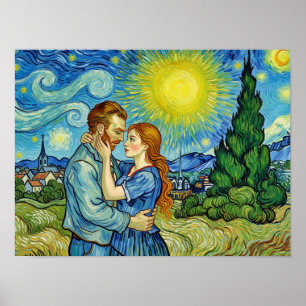 Affiche Vincent Van Gogh amoureux -- ART BIZARRE