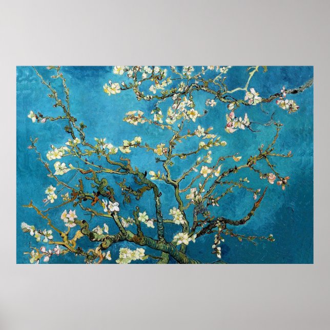 Affiche Vincent van Gogh, Arbre aux amandes en fleurs. Vin (Devant)