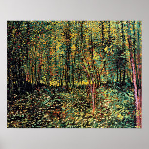 Affiche Vincent Van Gogh - Arbres Et Sous-Croissance Art