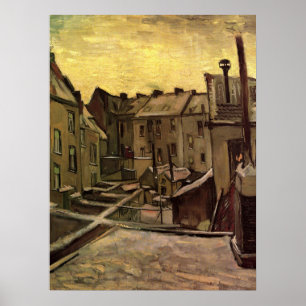 Affiche Vincent van Gogh, Arrières-cours de vieilles maiso