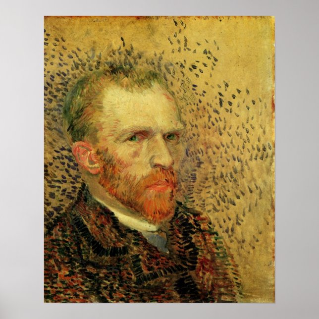 Affiche Vincent van Gogh Autoportrait, Art Vintage (Devant)