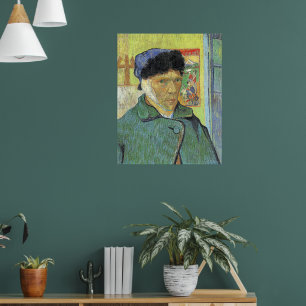 Affiche Vincent van Gogh, Autoportrait avec oreille nue,
