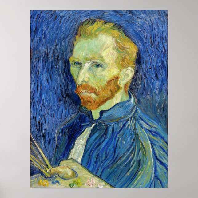 Affiche Vincent van Gogh - Autoportrait avec Palette (Devant)