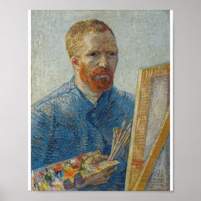 Affiche Vincent Van Gogh - Autoportrait en tant que peintr (Devant)