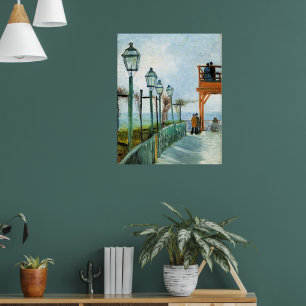 Affiche Vincent van Gogh, Belvédère Surplombant Montmarte,