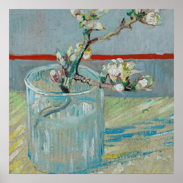Affiche Vincent Van Gogh - Blossoming Almond Branch (Devant)