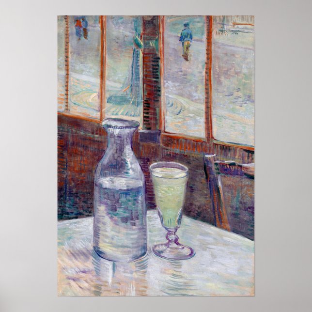 Affiche Vincent van Gogh Café Table with Absinthe (Devant)