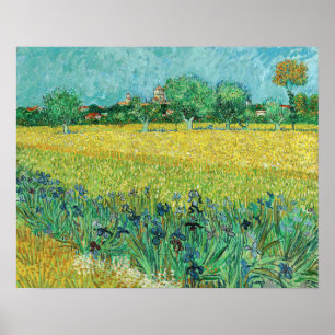 Affiche Vincent van Gogh - Champ aux iris près d'Arles