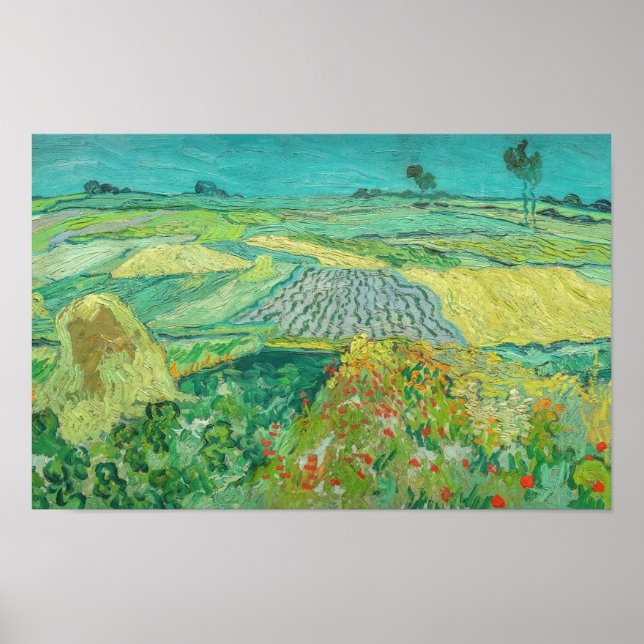 Affiche Vincent van Gogh - Champs de blé près d'Auvers (Devant)