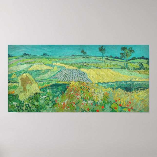 Affiche Vincent van Gogh - Champs de blé près d'Auvers (Devant)