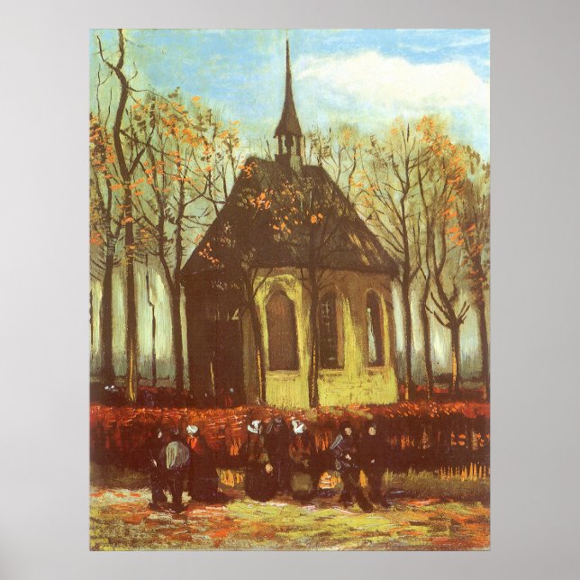 Affiche Vincent van Gogh - Chapelle à Nuenen, Églises (Devant)