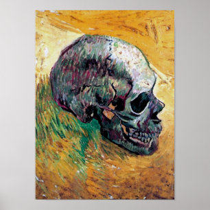 Affiche Vincent Van Gogh - Crâne de profil - Beaux-arts