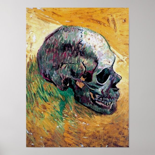 Affiche Vincent Van Gogh - Crâne de profil - Beaux-arts (Devant)