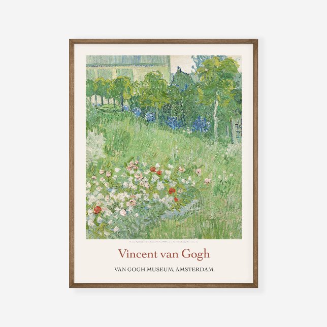 Affiche Vincent Van Gogh Daubignys Garden 1890 Exposition  (Créateur téléchargé)