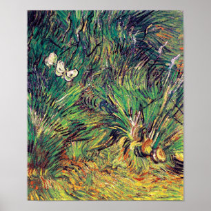 Affiche Vincent Van Gogh - Deux papillons blancs Beaux-Art