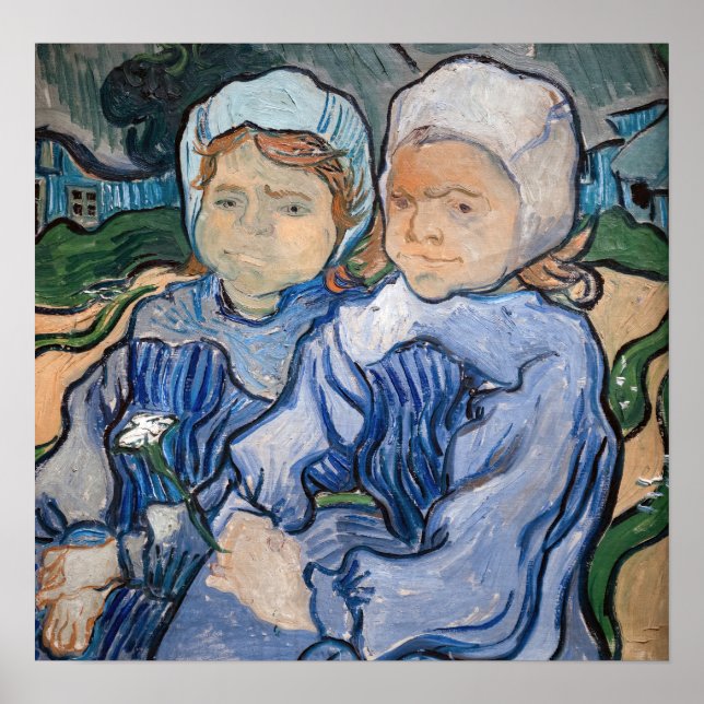 Affiche Vincent van Gogh - Deux petites filles (Devant)