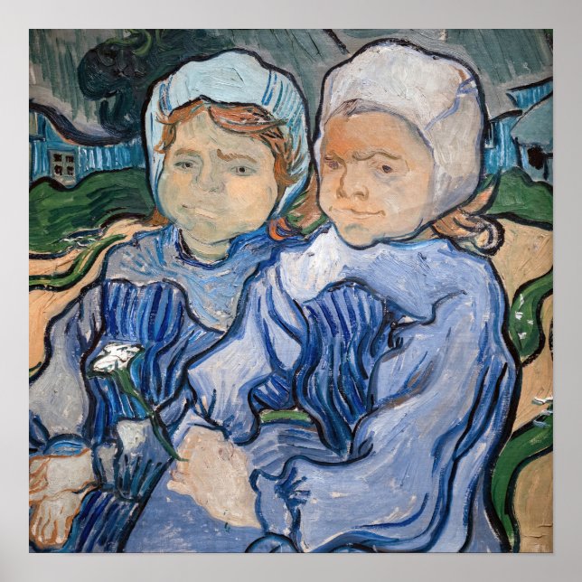 Affiche Vincent van Gogh - Deux petites filles (Devant)