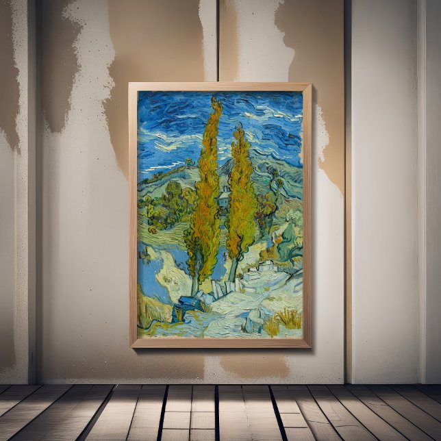 Affiche Vincent Van Gogh, deux peupliers dans les Alpilles (Créateur téléchargé)