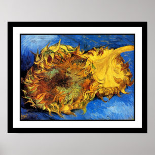 Affiche Vincent Van Gogh - Deux Tournesols coupés - Beaux-