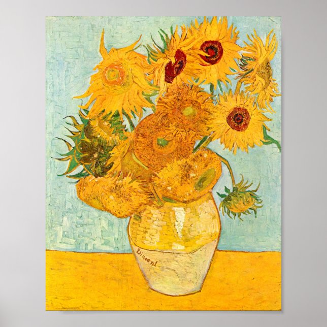 Affiche Vincent Van Gogh Douze tournesols dans un vase Art (Devant)