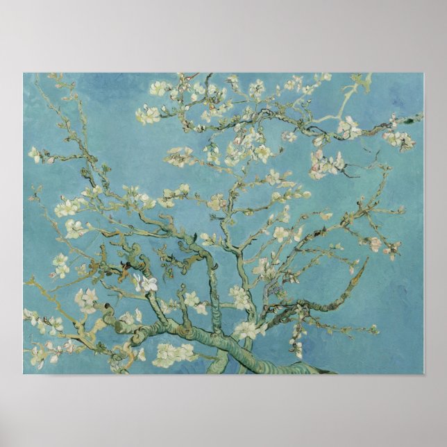 Affiche Vincent van Gogh, Épingle d'amande à fleurs (Devant)