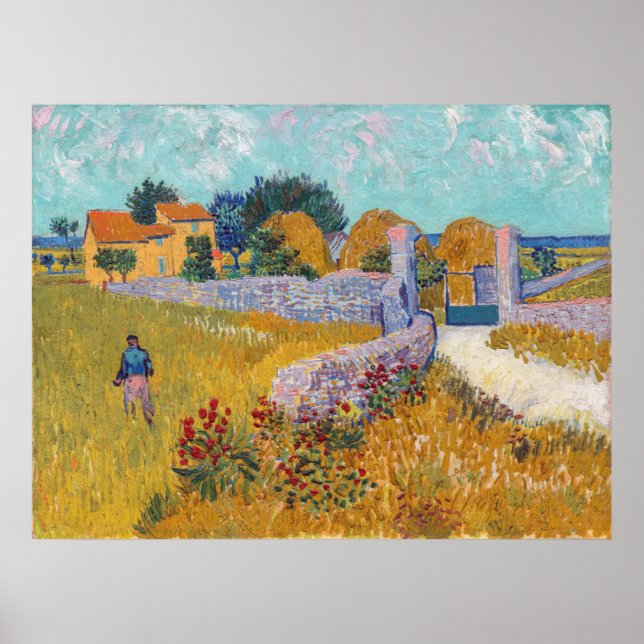 Affiche Vincent van Gogh - Ferme en Provence (Devant)