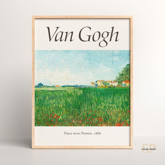 Affiche Vincent van Gogh Field avec des pavots Art Imprime (Créateur téléchargé)