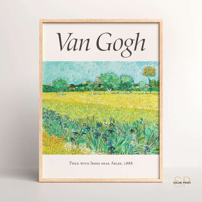 Affiche Vincent van Gogh Field avec Irises Art Imprimer Re (Créateur téléchargé)