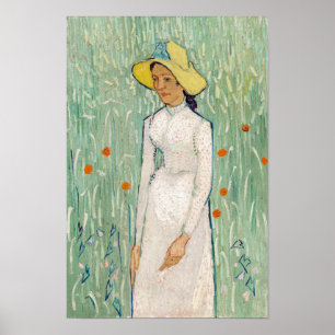 Affiche Vincent van Gogh - Fille en Blanc
