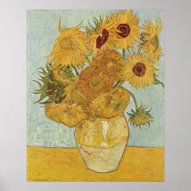 Affiche Vincent Van Gogh, Fleurs de soleil (Devant)