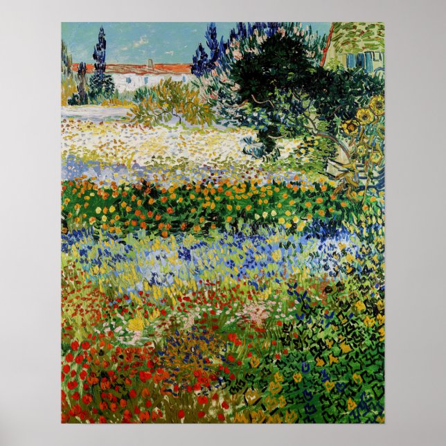 Affiche Vincent van Gogh - Flower Garden (Devant)