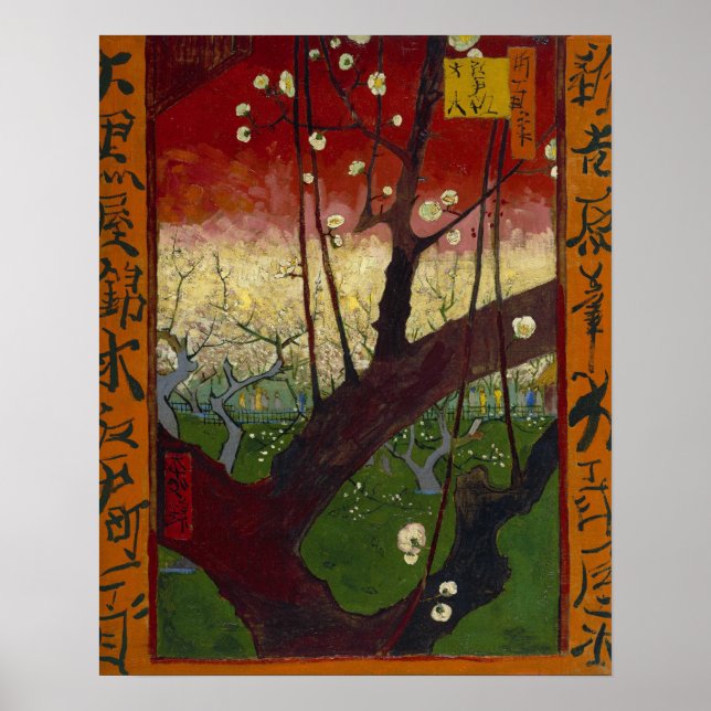 Affiche Vincent van Gogh Flower Plum Orchard Gallery (Devant)