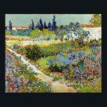 Affiche Vincent van Gogh Garden à Arles<br><div class="desc">Un jardin de fleurs près d'Arles,  France tel que peint par Vincent van Gogh.</div>