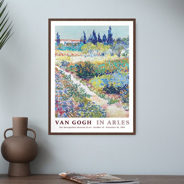 Affiche Vincent van Gogh Garden avec Fleurs à Arles (Créateur téléchargé)