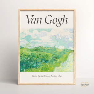 Affiche Vincent van Gogh Green Blé Fields Art Imprimer