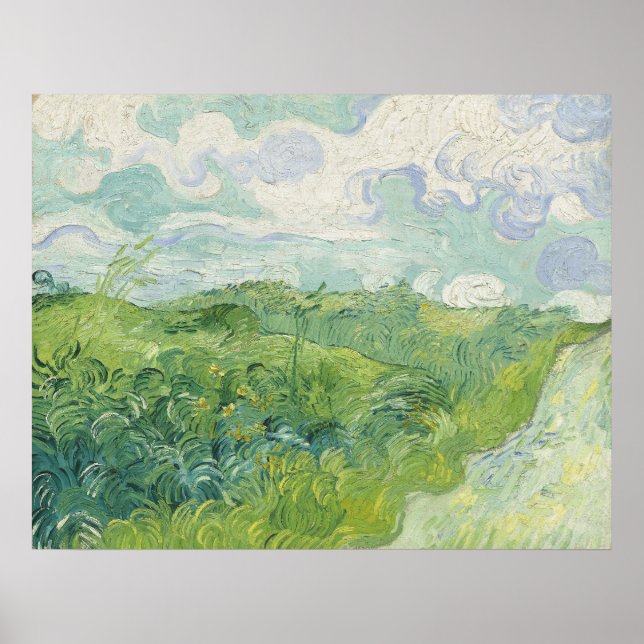 Affiche Vincent van Gogh Green Blé Fields, Auvers (Devant)