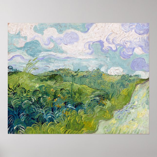 Affiche Vincent van Gogh Green Blé Fields, Auvers (Devant)