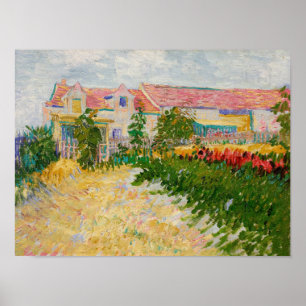 Affiche Vincent van Gogh - Jardin devant le Mas Debray